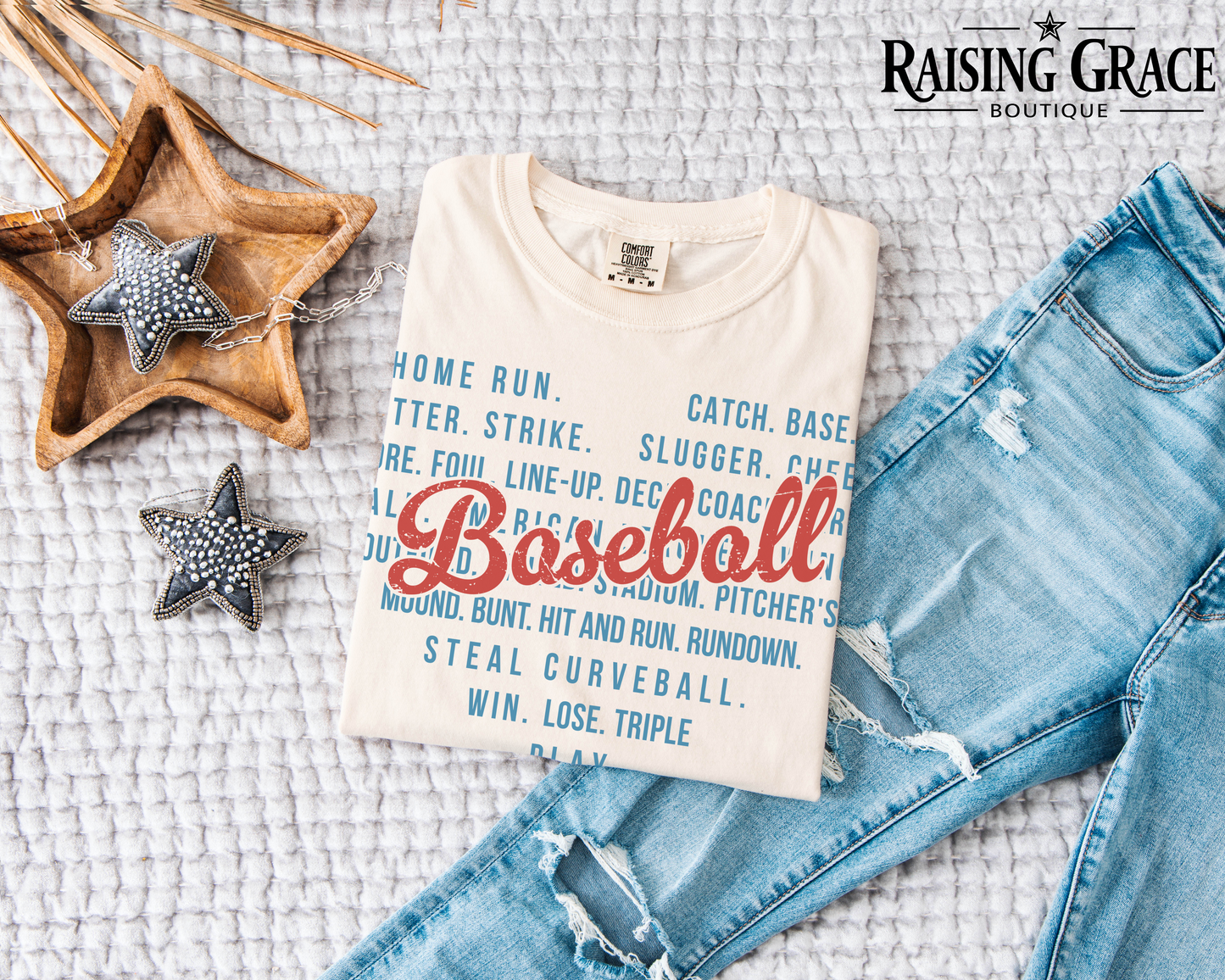 Baseball Heart - Adult T-Shirt - Comfort Colors
