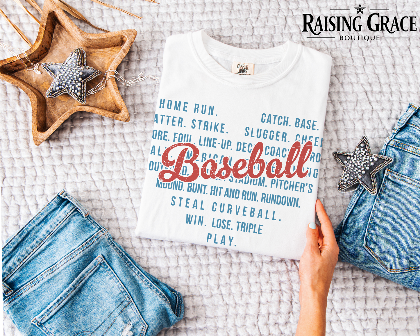 Baseball Heart - Adult T-Shirt - Comfort Colors