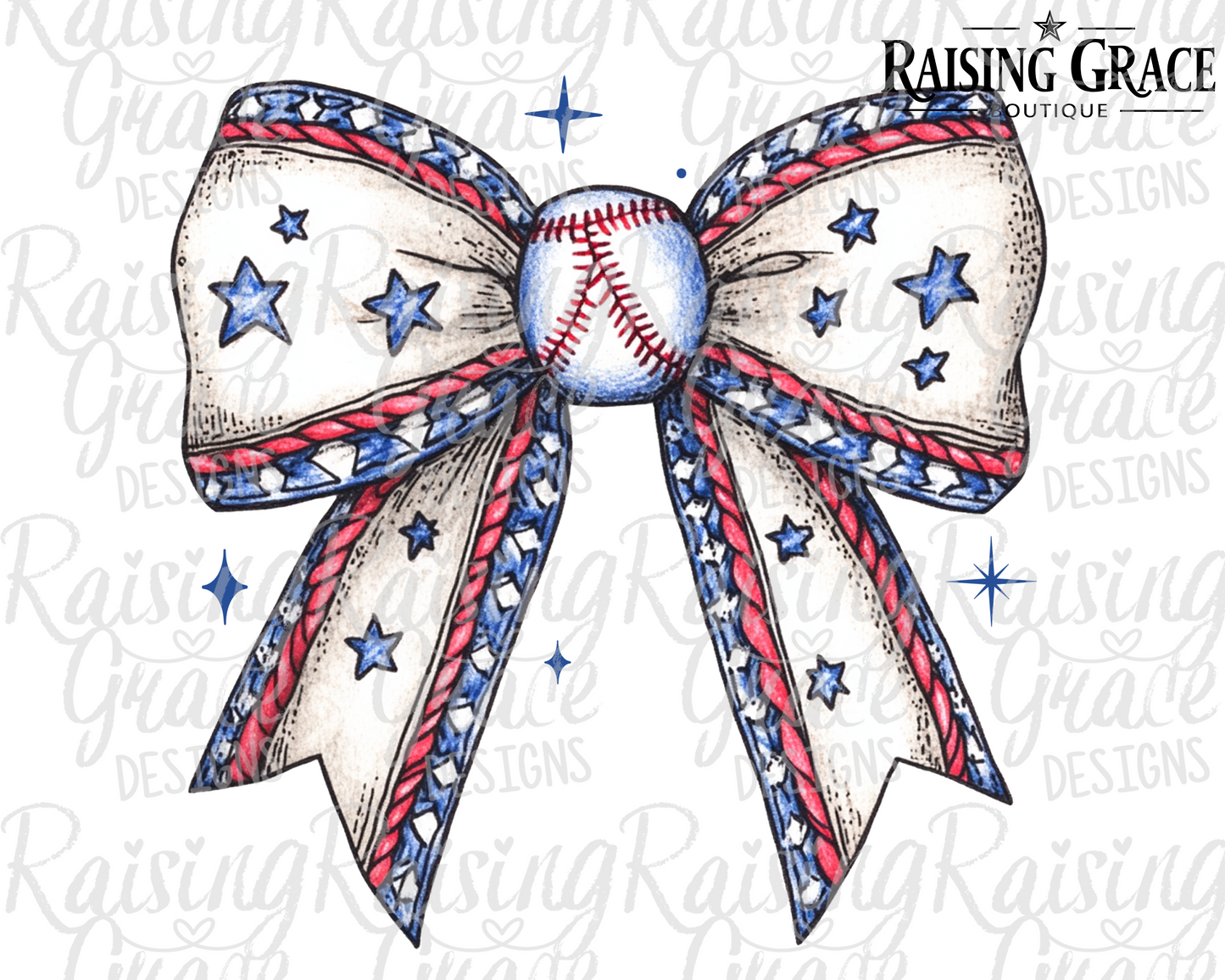 Baseball Bow - Adult T-Shirt - Comfort Colors