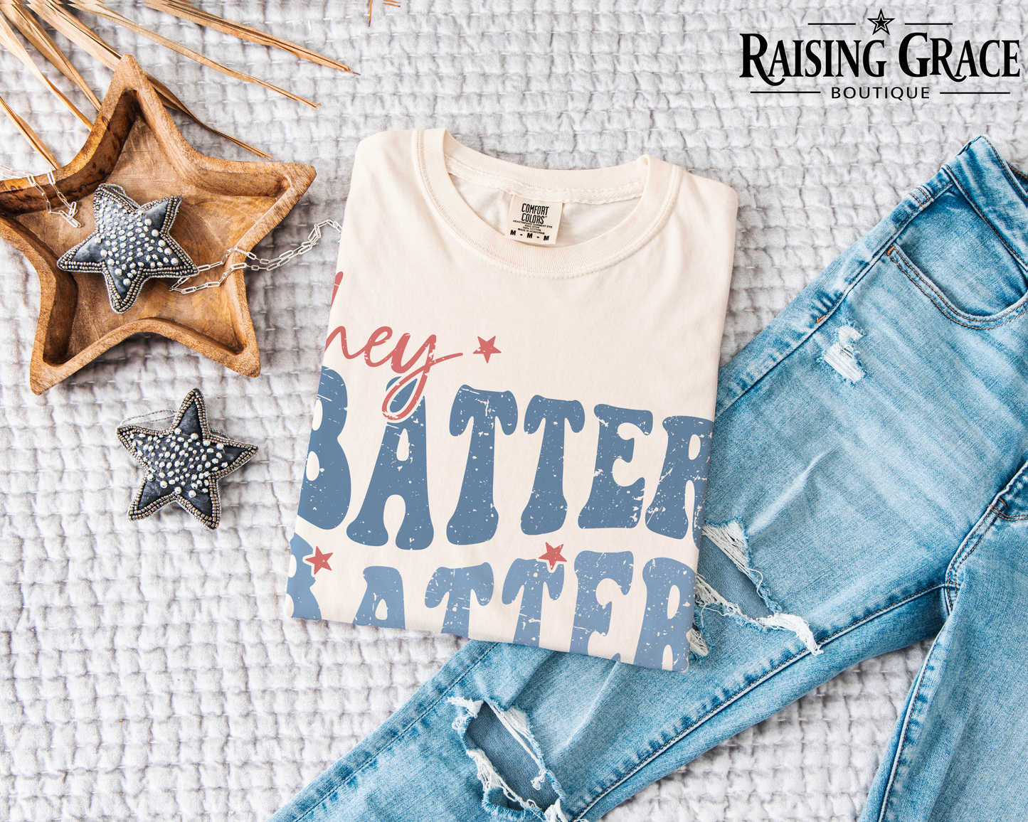 Hey Batter Batter Swing - Adult T-Shirt - Comfort Colors
