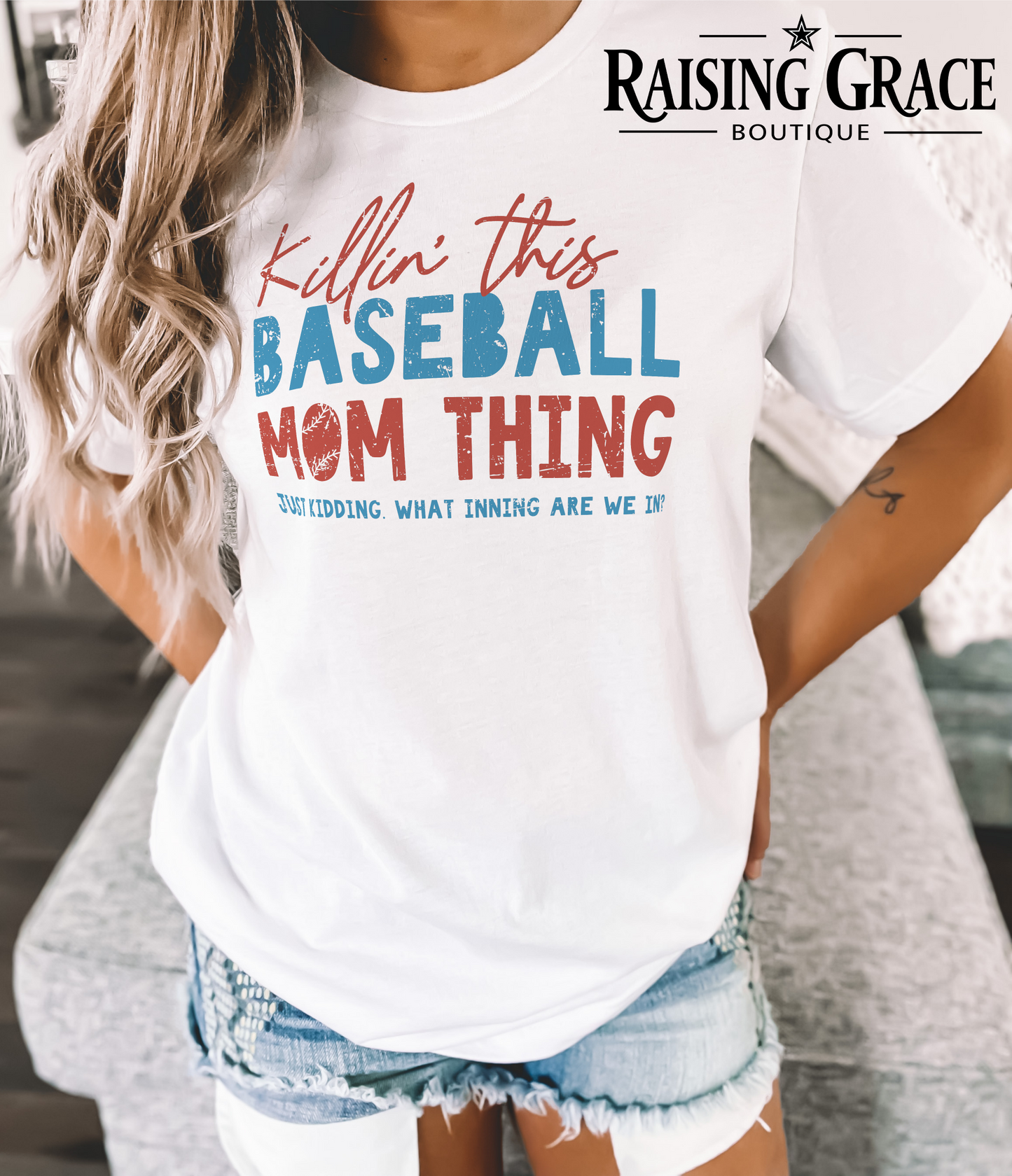 Killin' This Baseball Mom Thing - Adult T-Shirt - Comfort Colors