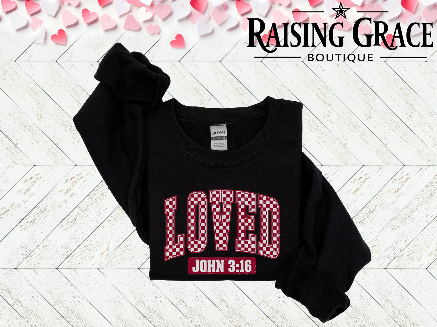 Loved John 3:16 - Valentines - Adult Sweatshirt
