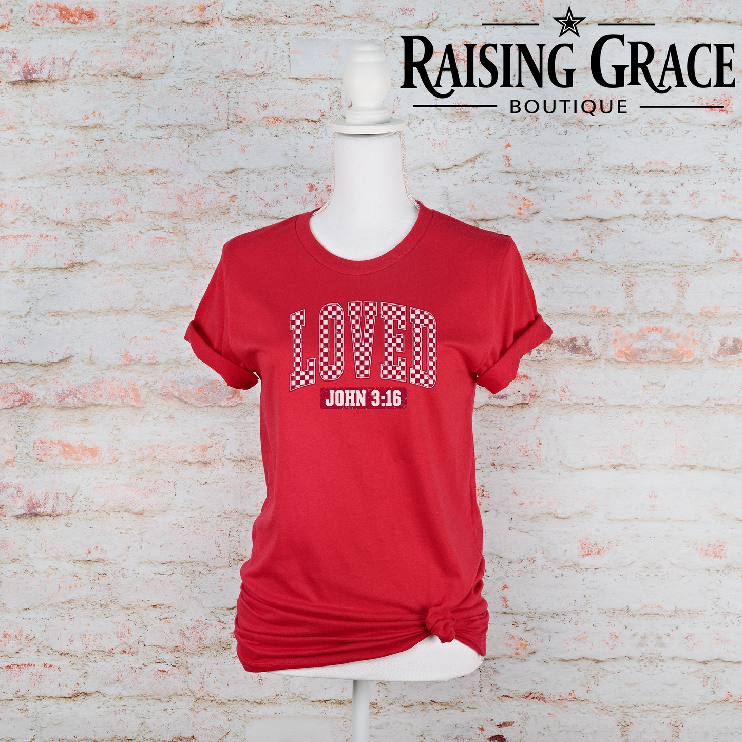 Loved John 3:16 - Valentines - Adult T-Shirt