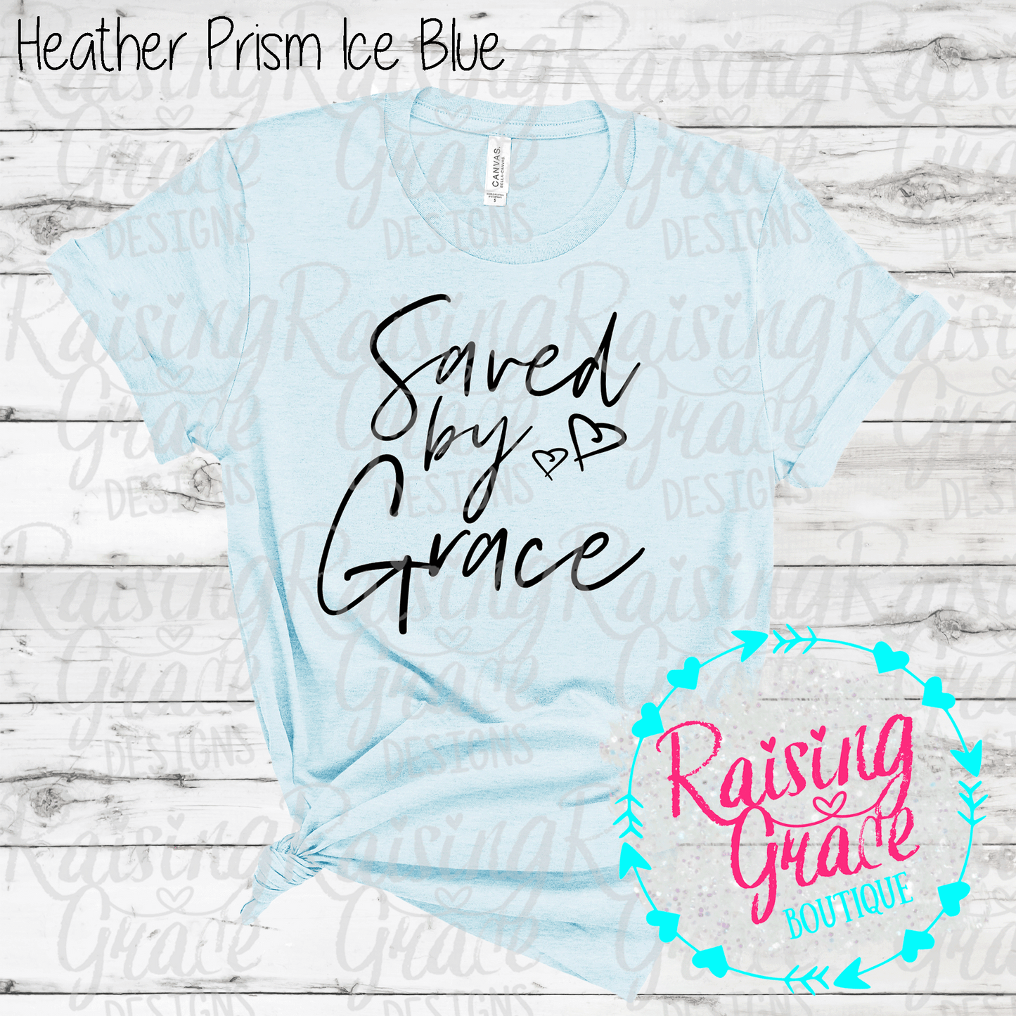 Saved By Grace - T-Shirt - (Shades of Blue)