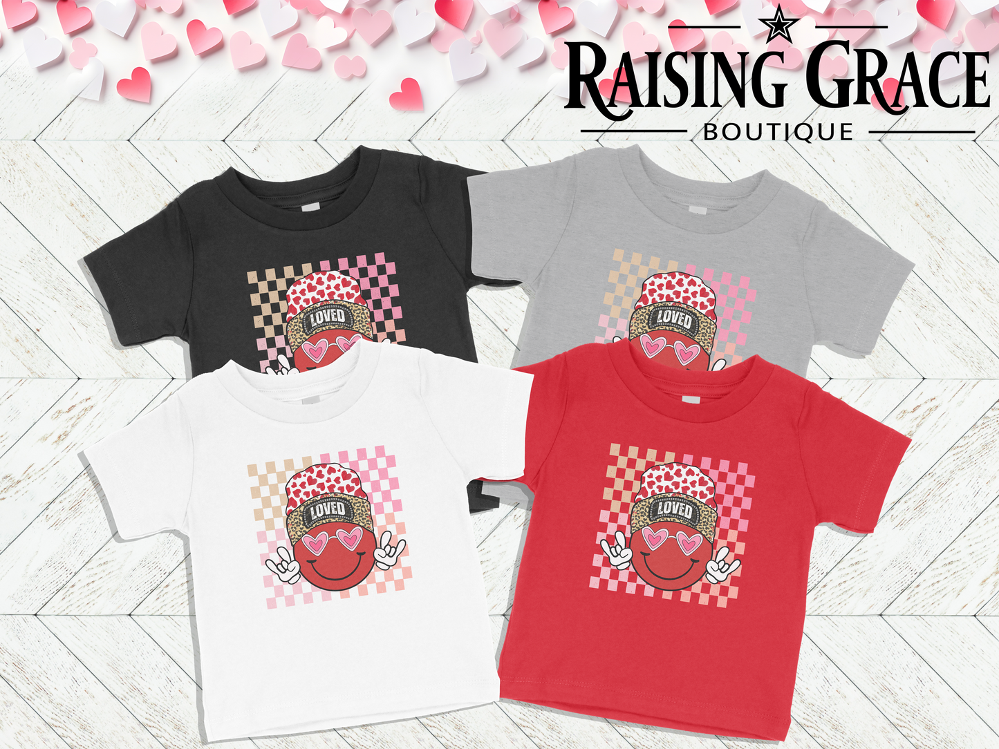 LOVED Smiley Face - Baby Tee