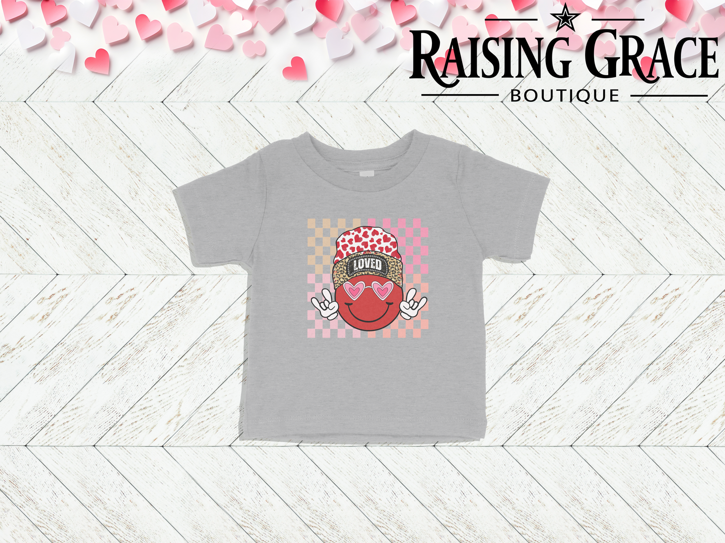 LOVED Smiley Face - Baby Tee