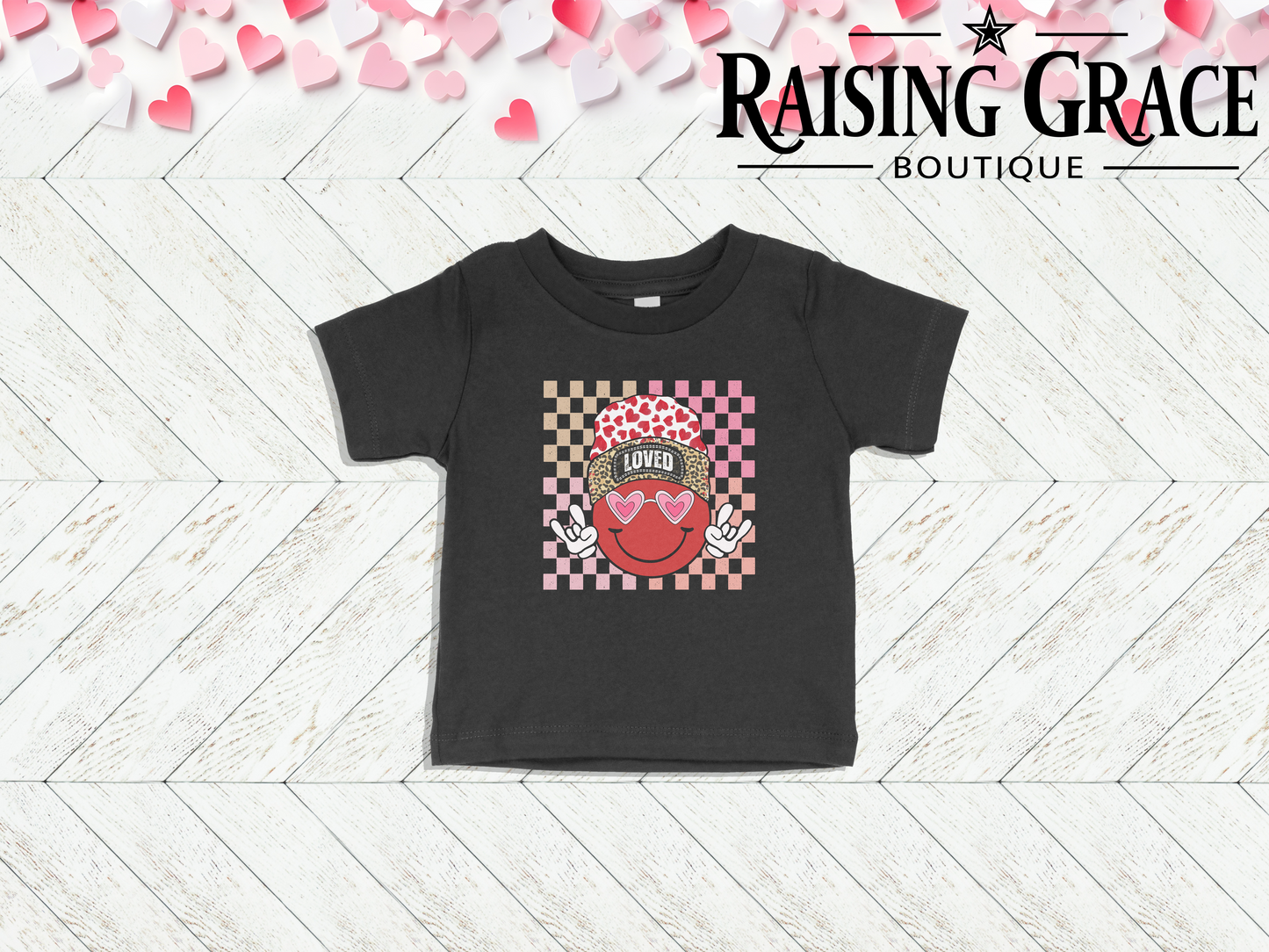 LOVED Smiley Face - Baby Tee