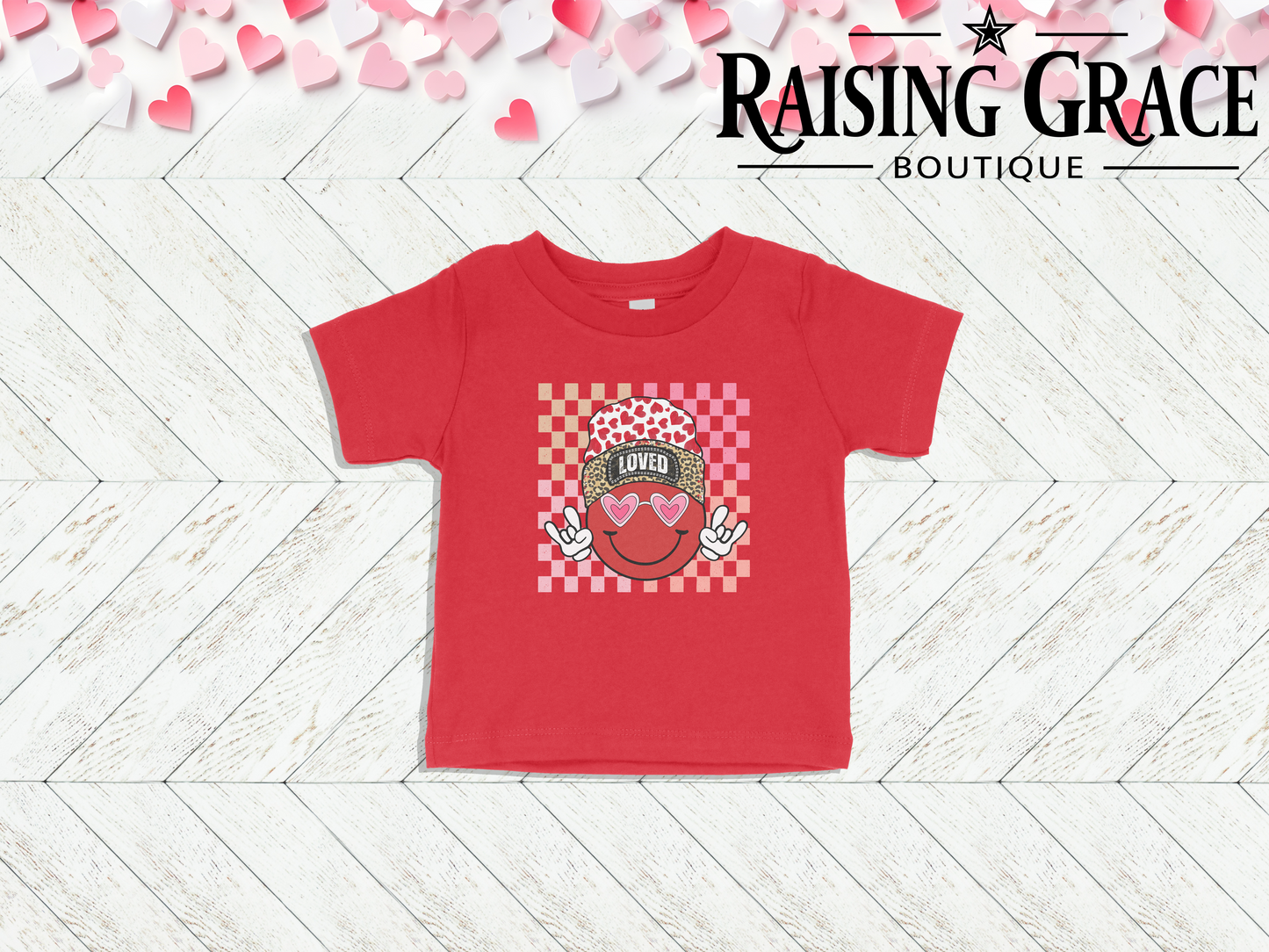 LOVED Smiley Face - Baby Tee