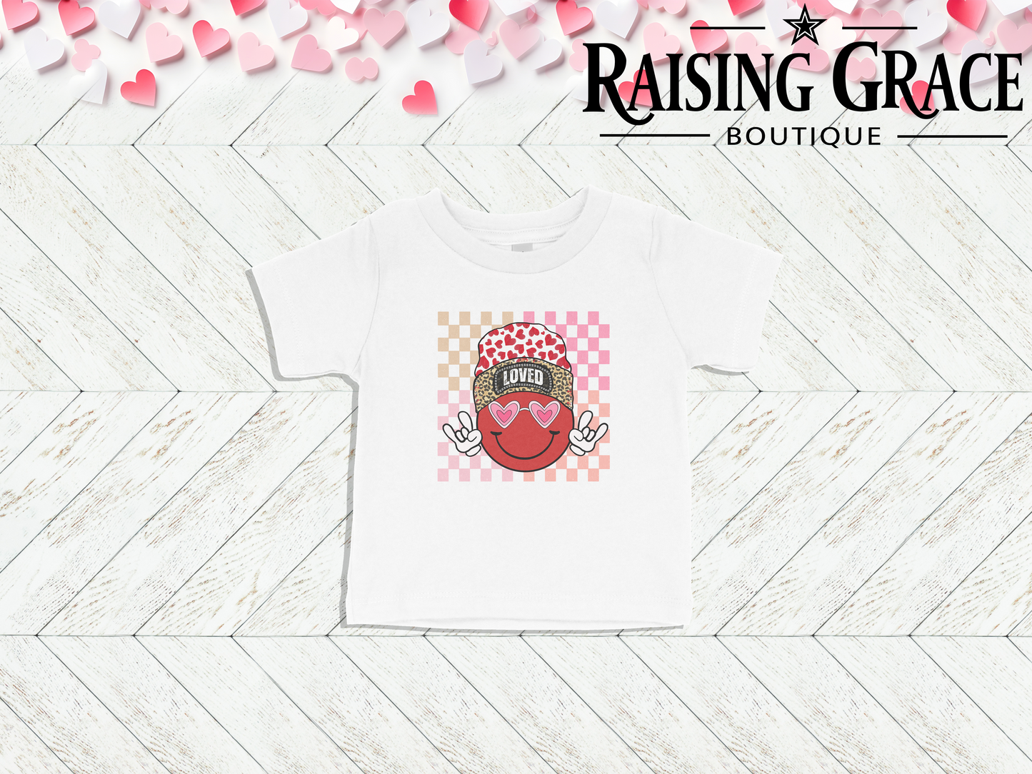 LOVED Smiley Face - Baby Tee