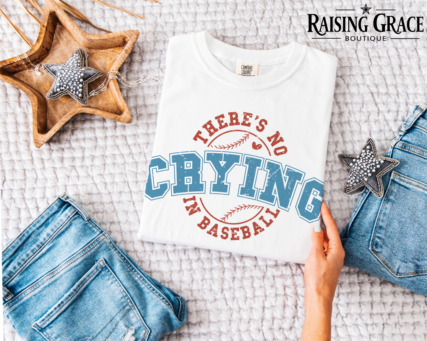 There's No Crying In Baseball - Adult T-Shirt - Comfort Colors