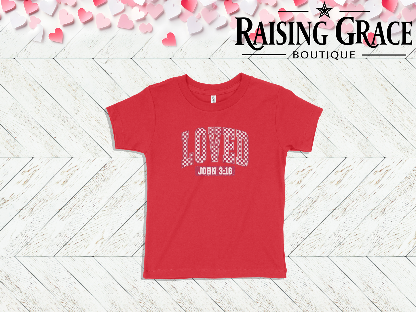 Loved John 3:16 - Valentines - Toddler Tee
