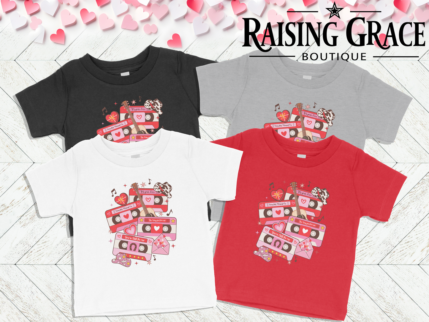 Western Valentine Cassette - Baby Tee