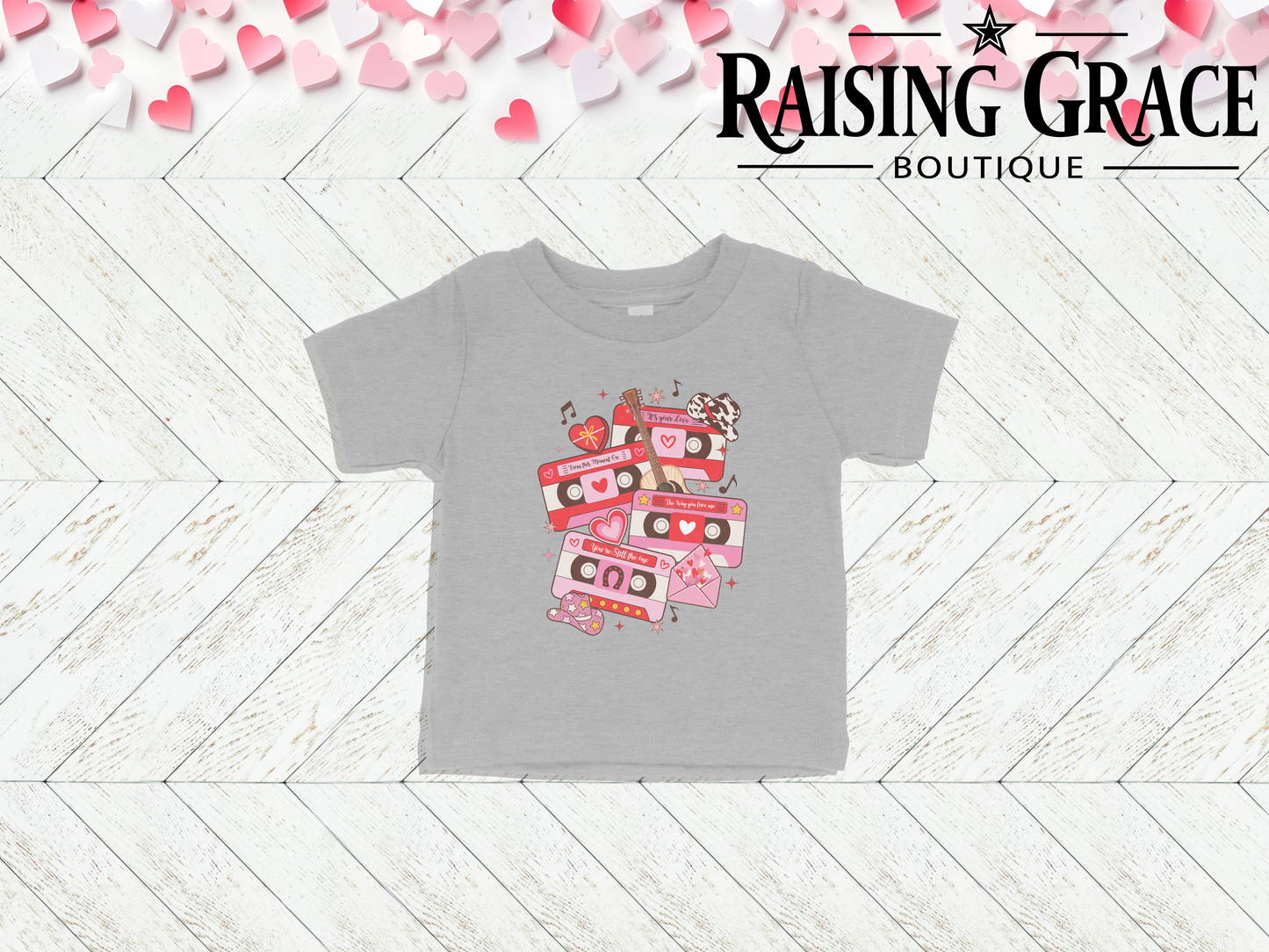 Western Valentine Cassette - Baby Tee