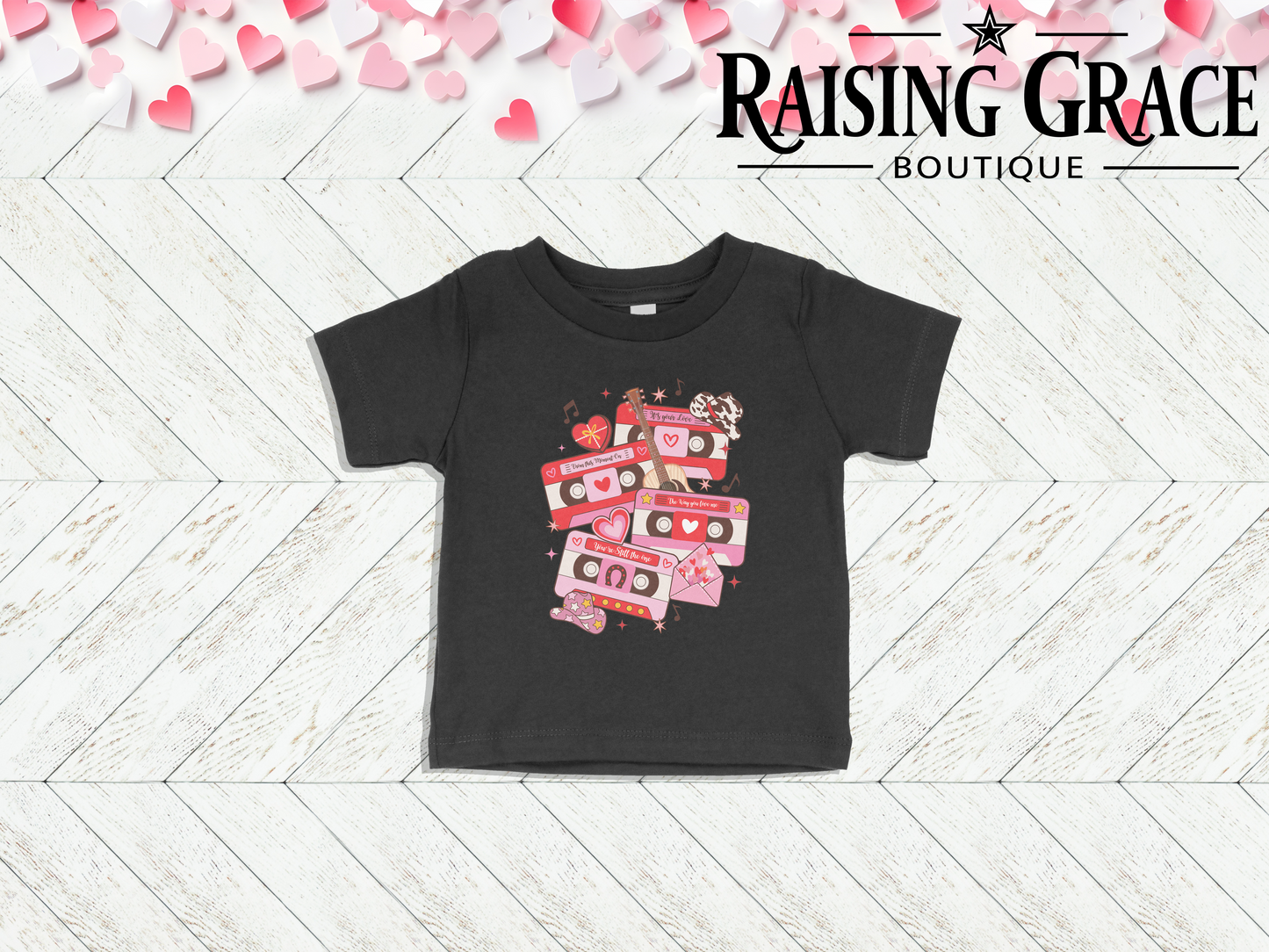 Western Valentine Cassette - Baby Tee