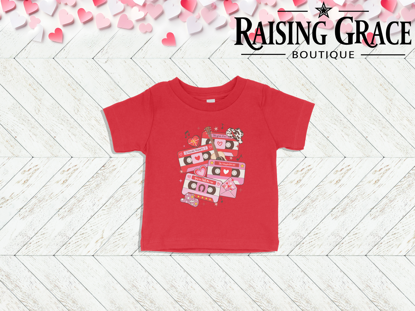 Western Valentine Cassette - Baby Tee