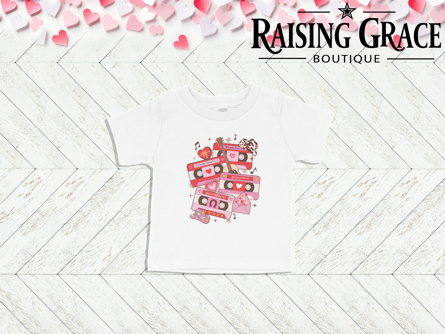 Western Valentine Cassette - Baby Tee