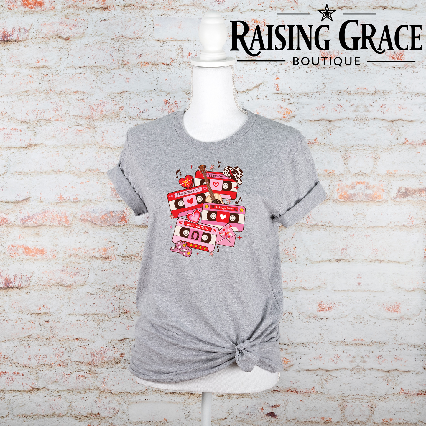 Western Valentine Cassette - Adult T-Shirt