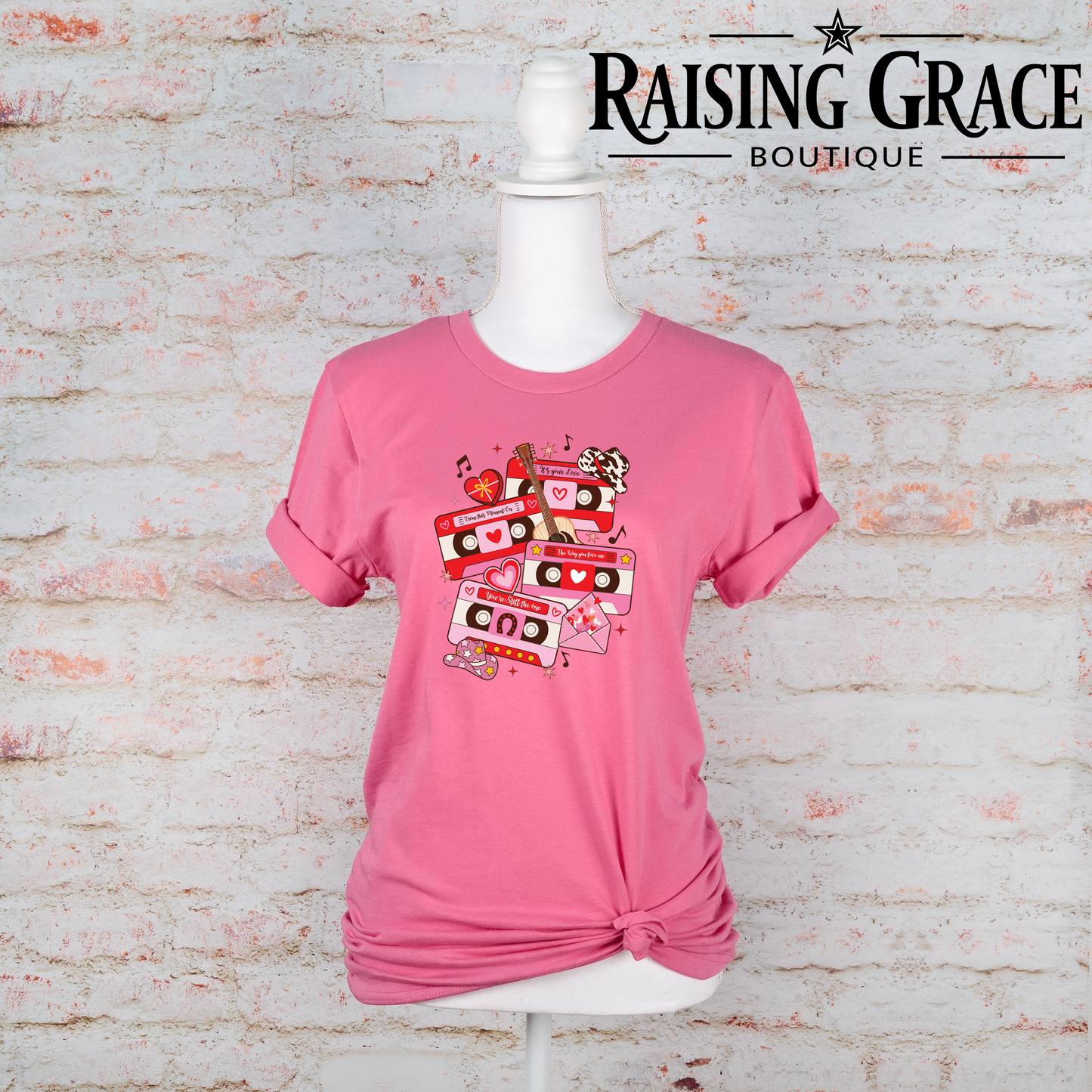 Western Valentine Cassette - Adult T-Shirt