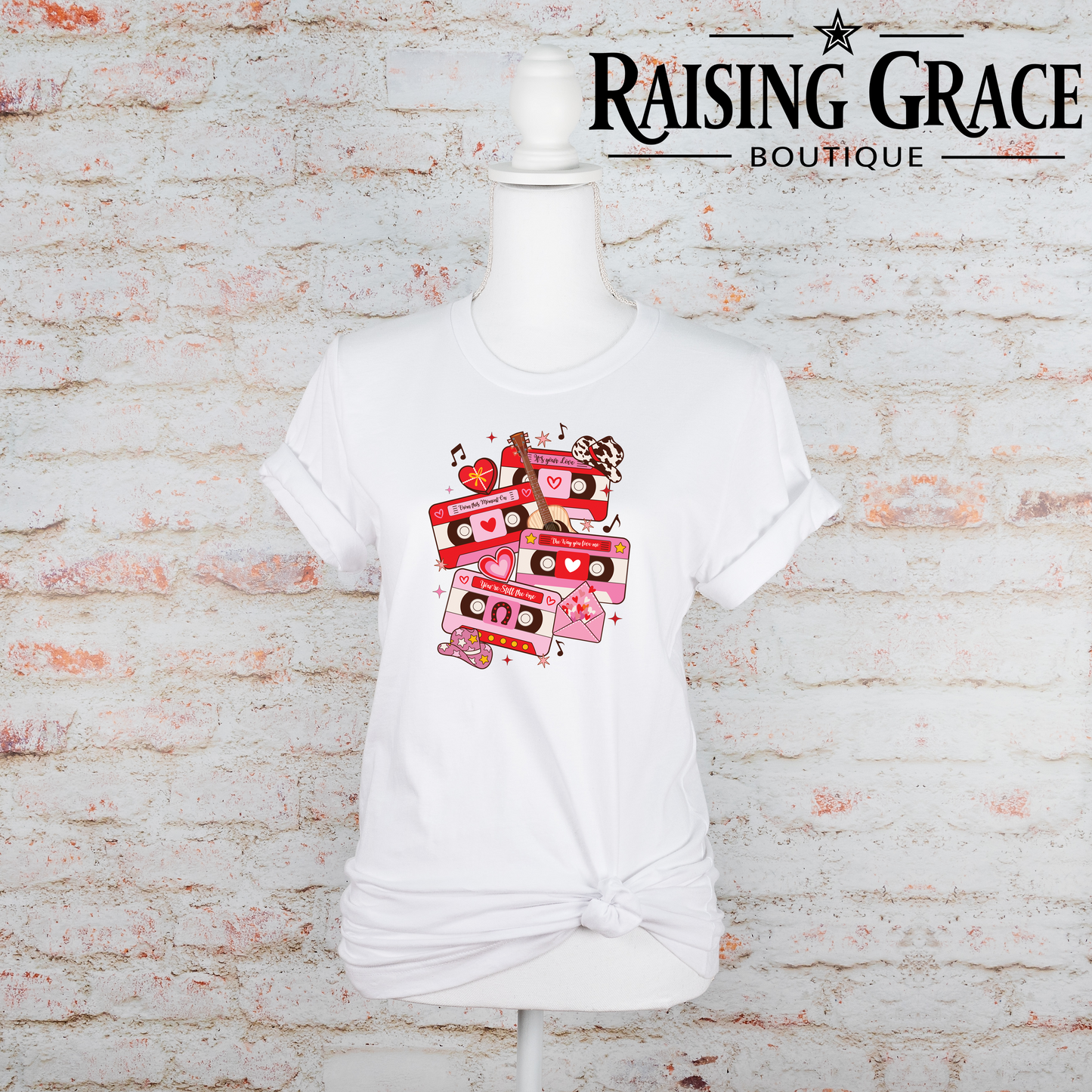 Western Valentine Cassette - Adult T-Shirt