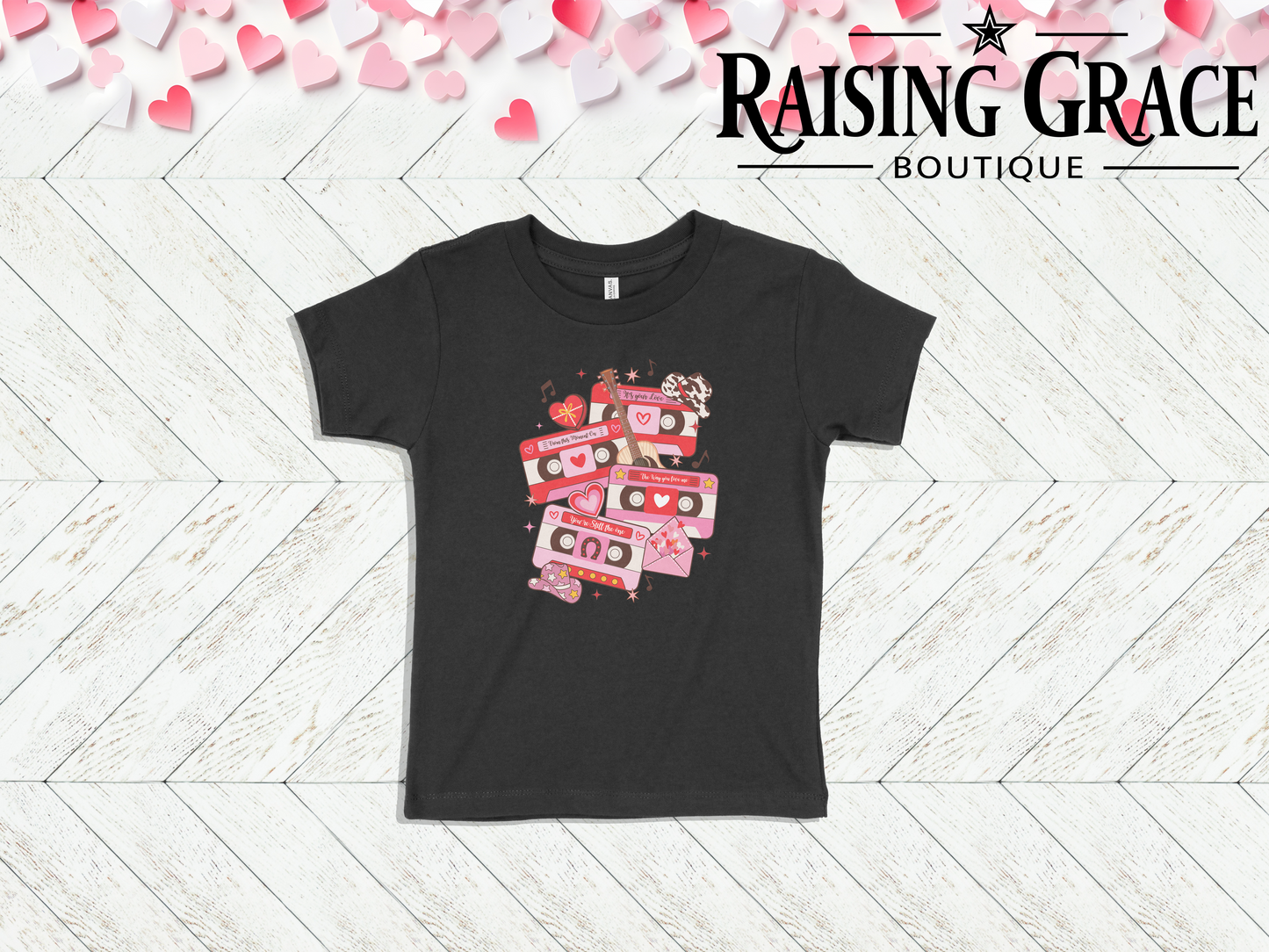 Western Valentine Cassette - Toddler Tee