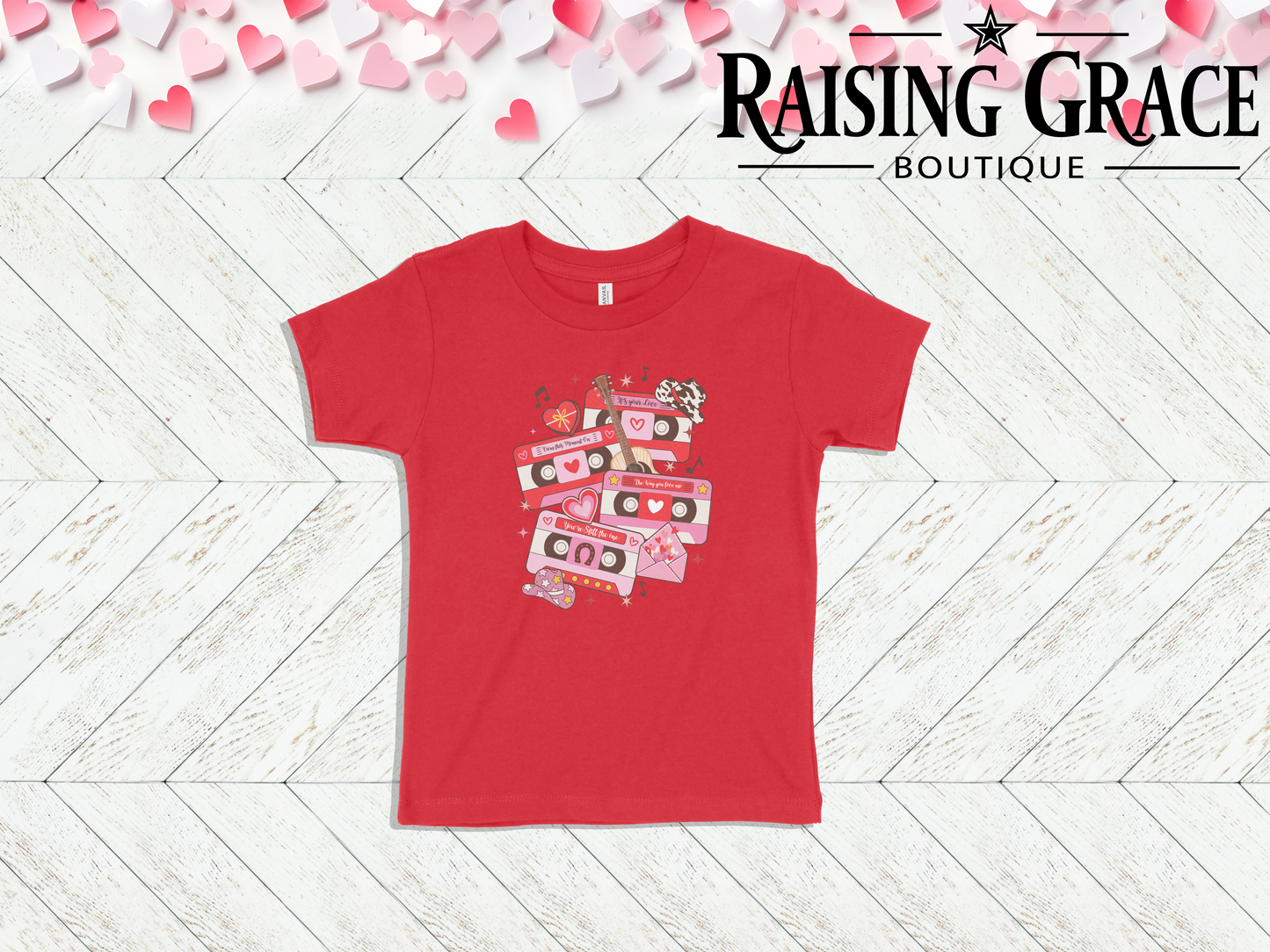 Western Valentine Cassette - Toddler Tee