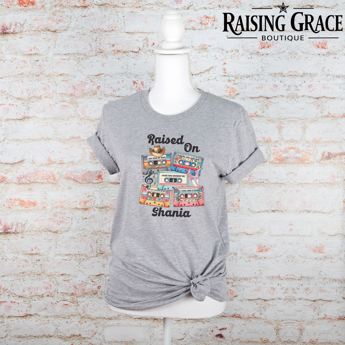 Raised on Shania - Western Tee - Adult T-Shirt
