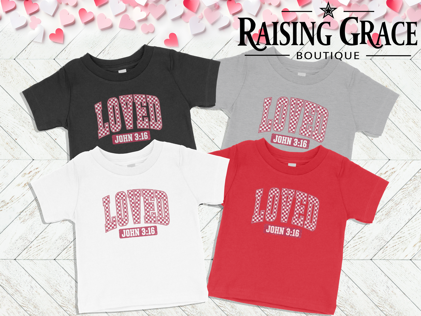 Loved John 3:16 - Valentines - Baby Tee