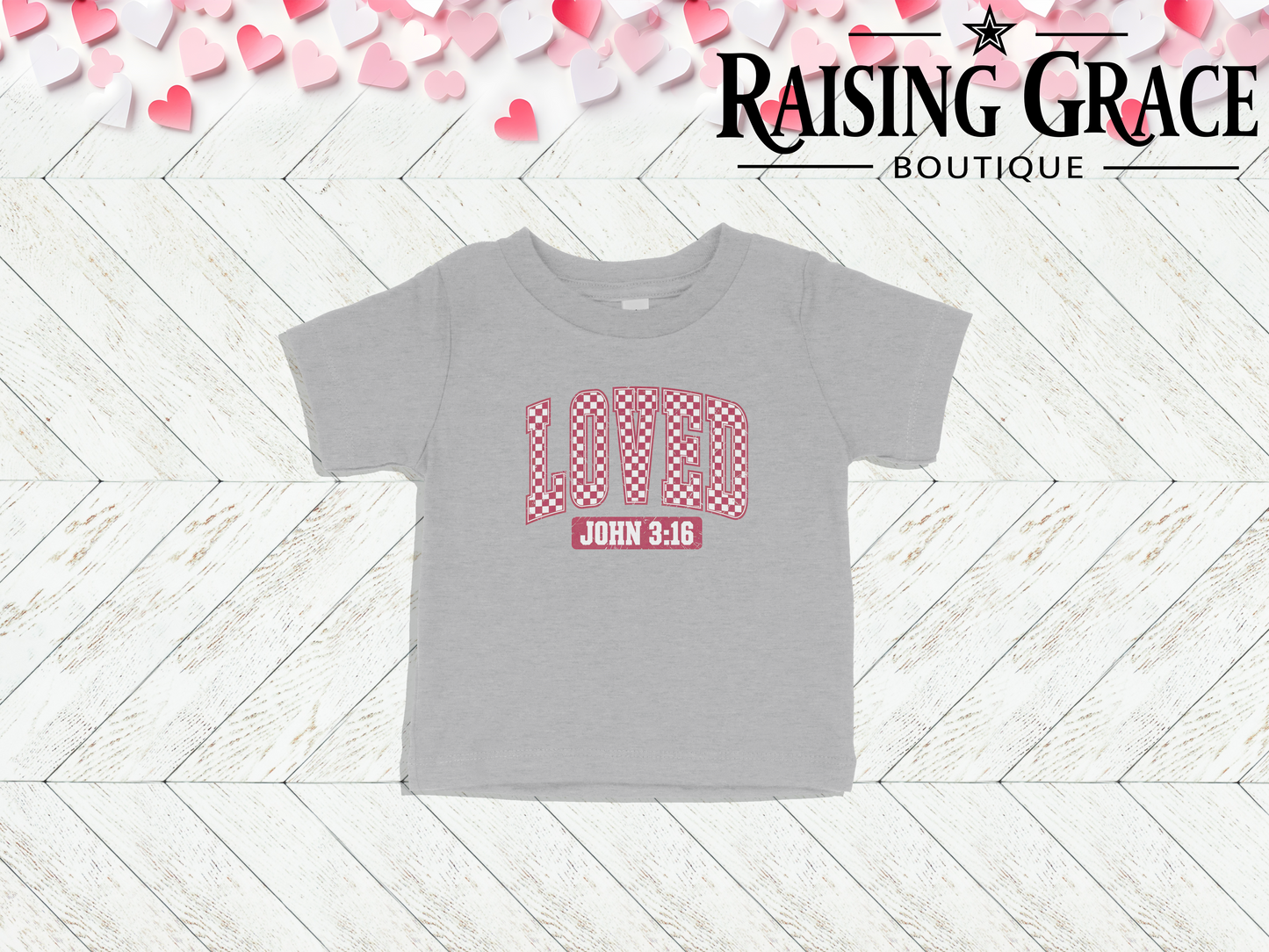 Loved John 3:16 - Valentines - Baby Tee