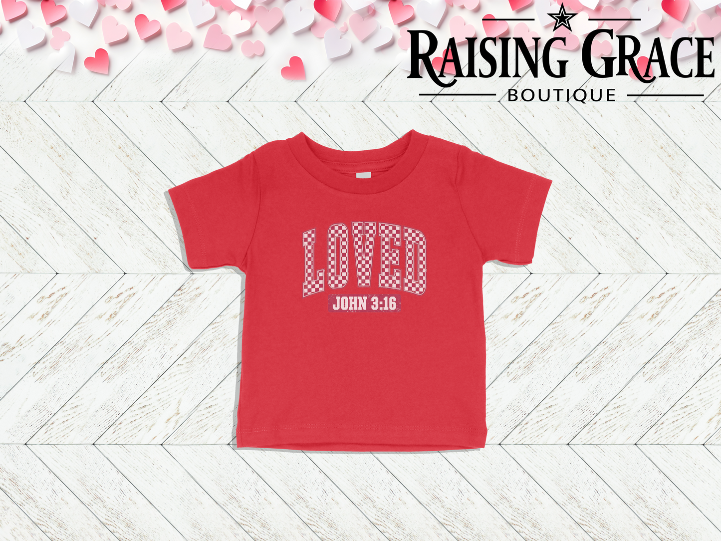 Loved John 3:16 - Valentines - Baby Tee