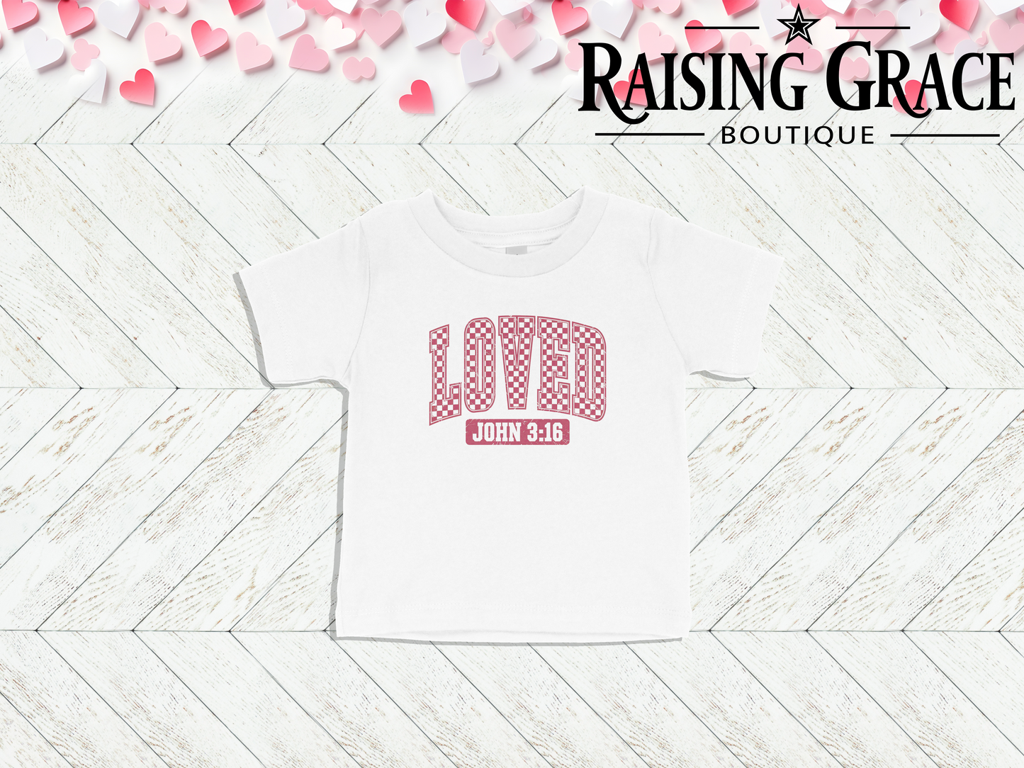 Loved John 3:16 - Valentines - Baby Tee