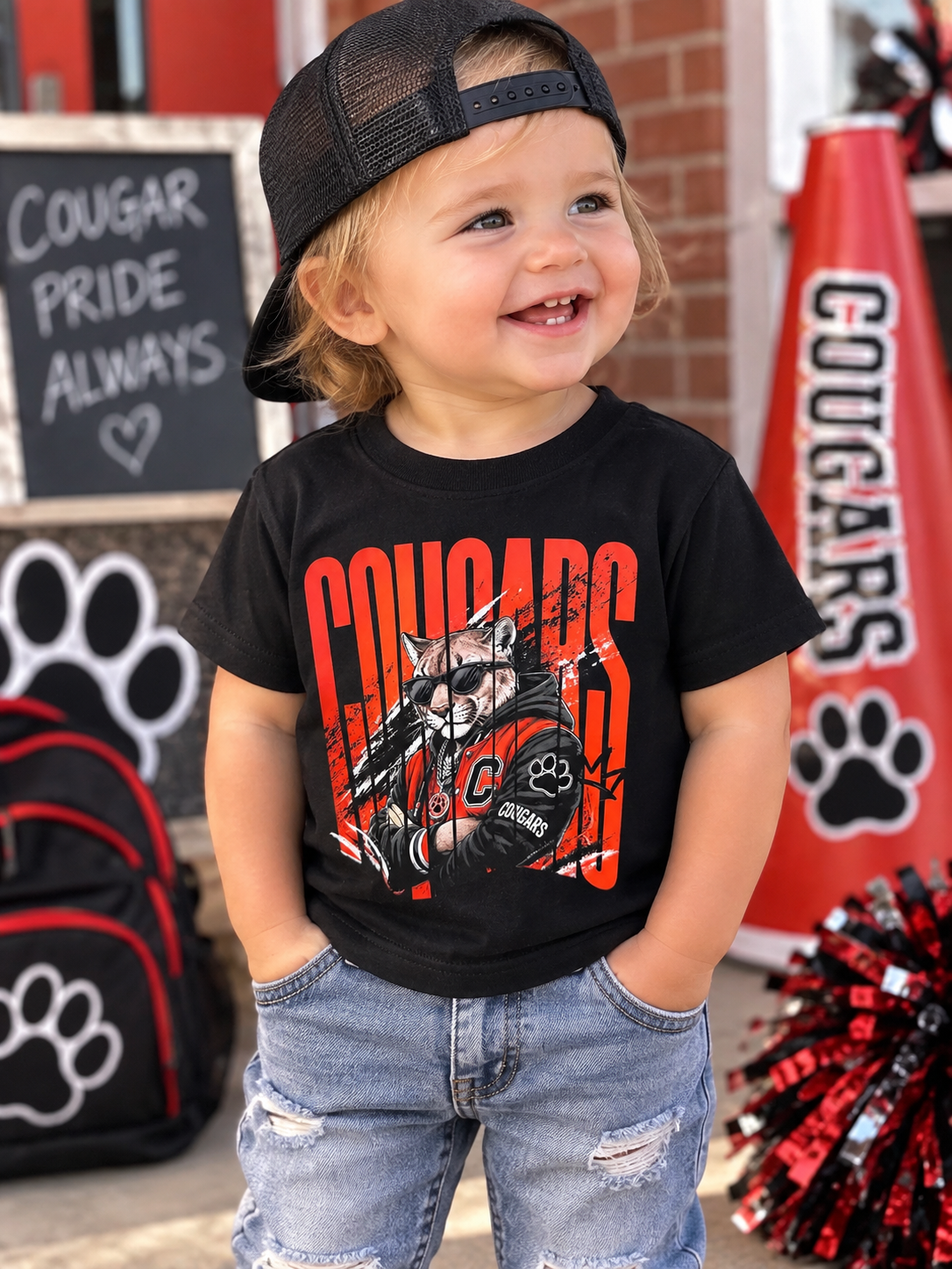 Cougars Fierce Mascot - Baby and Toddler Tee