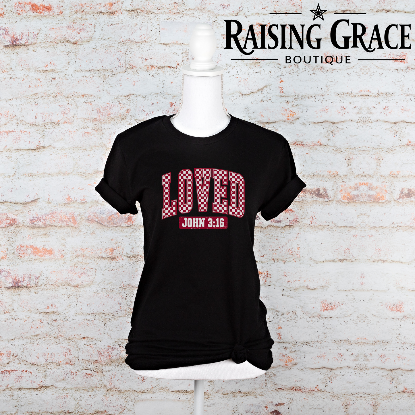 Loved John 3:16 - Valentines - Adult T-Shirt
