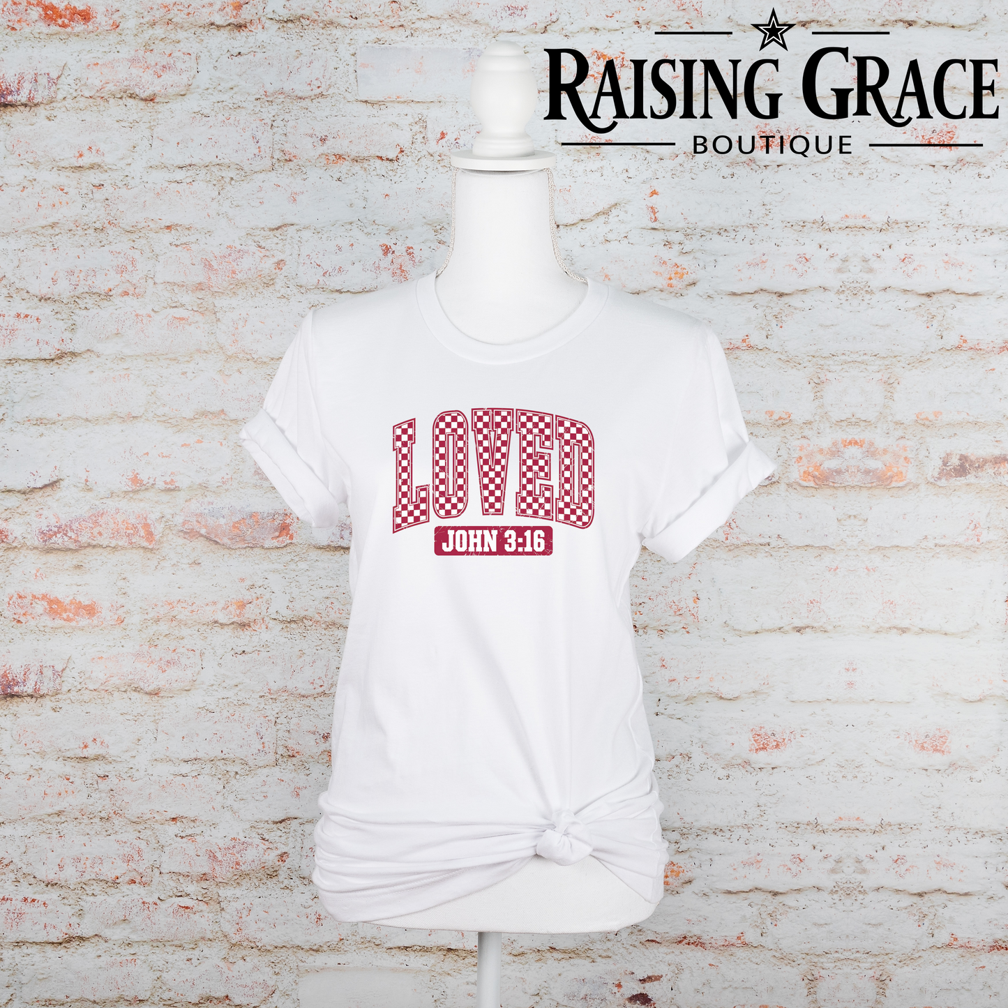 Loved John 3:16 - Valentines - Adult T-Shirt