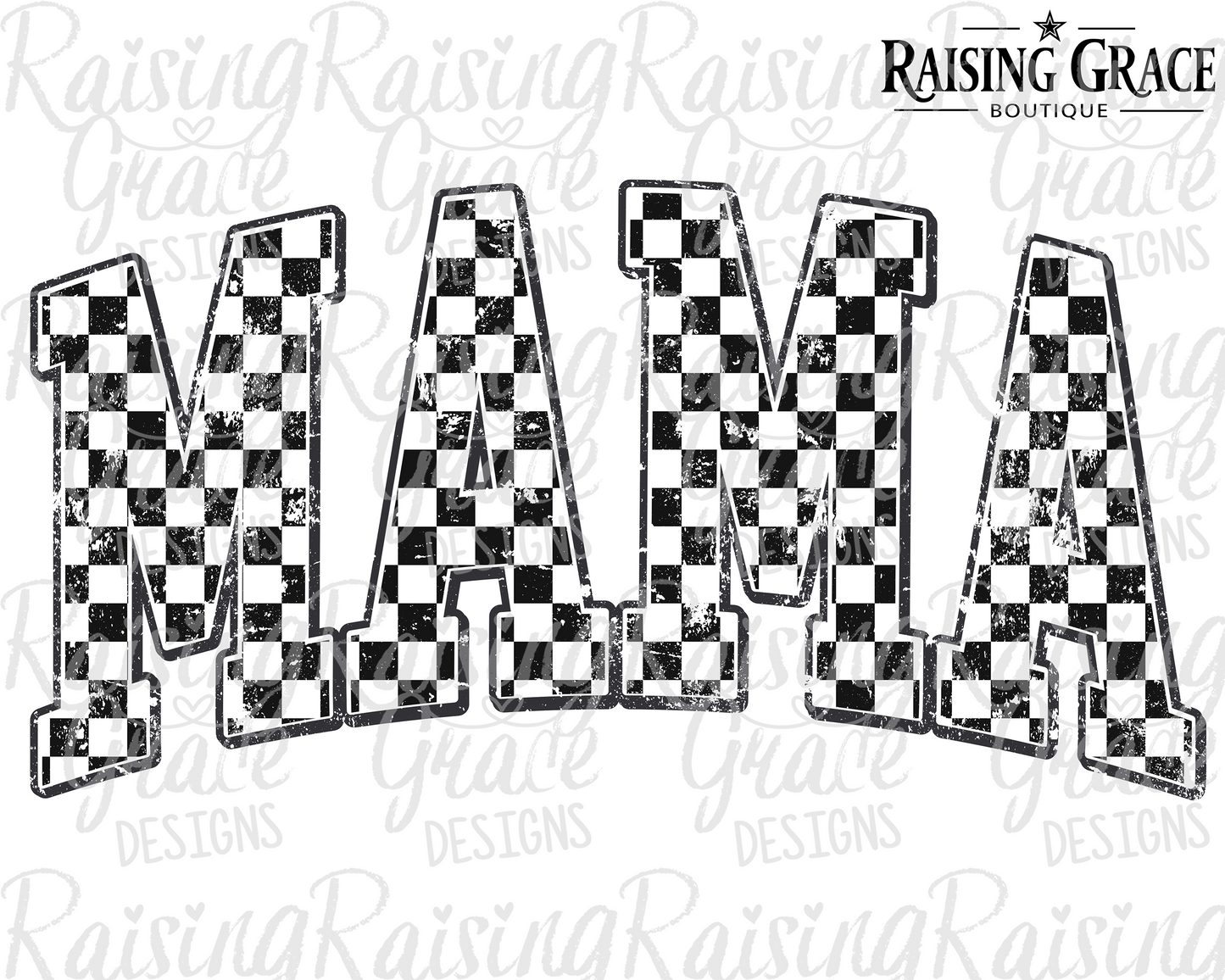Checkerboard MAMA - Adult T-Shirt - Comfort Colors
