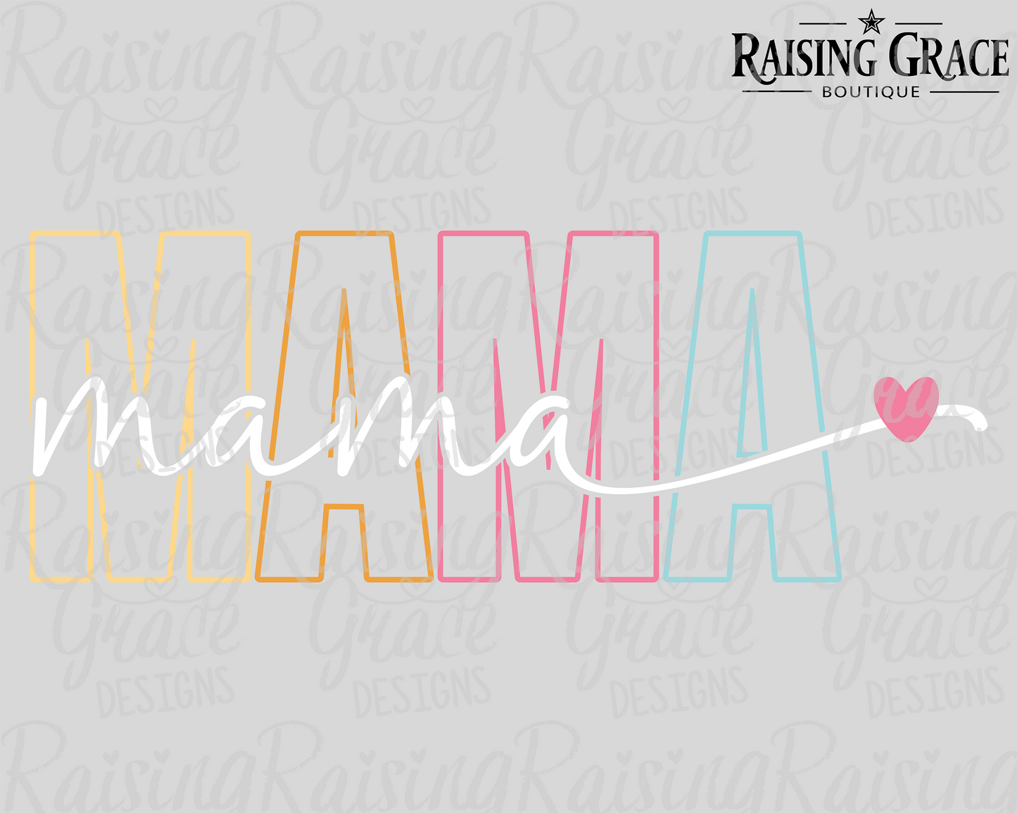 MAMA mama - with heart - Adult T-Shirt - Comfort Colors
