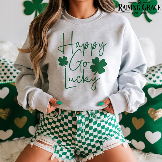 Happy Go Lucky - St. Patrick's Day - Adult Sweatshirt