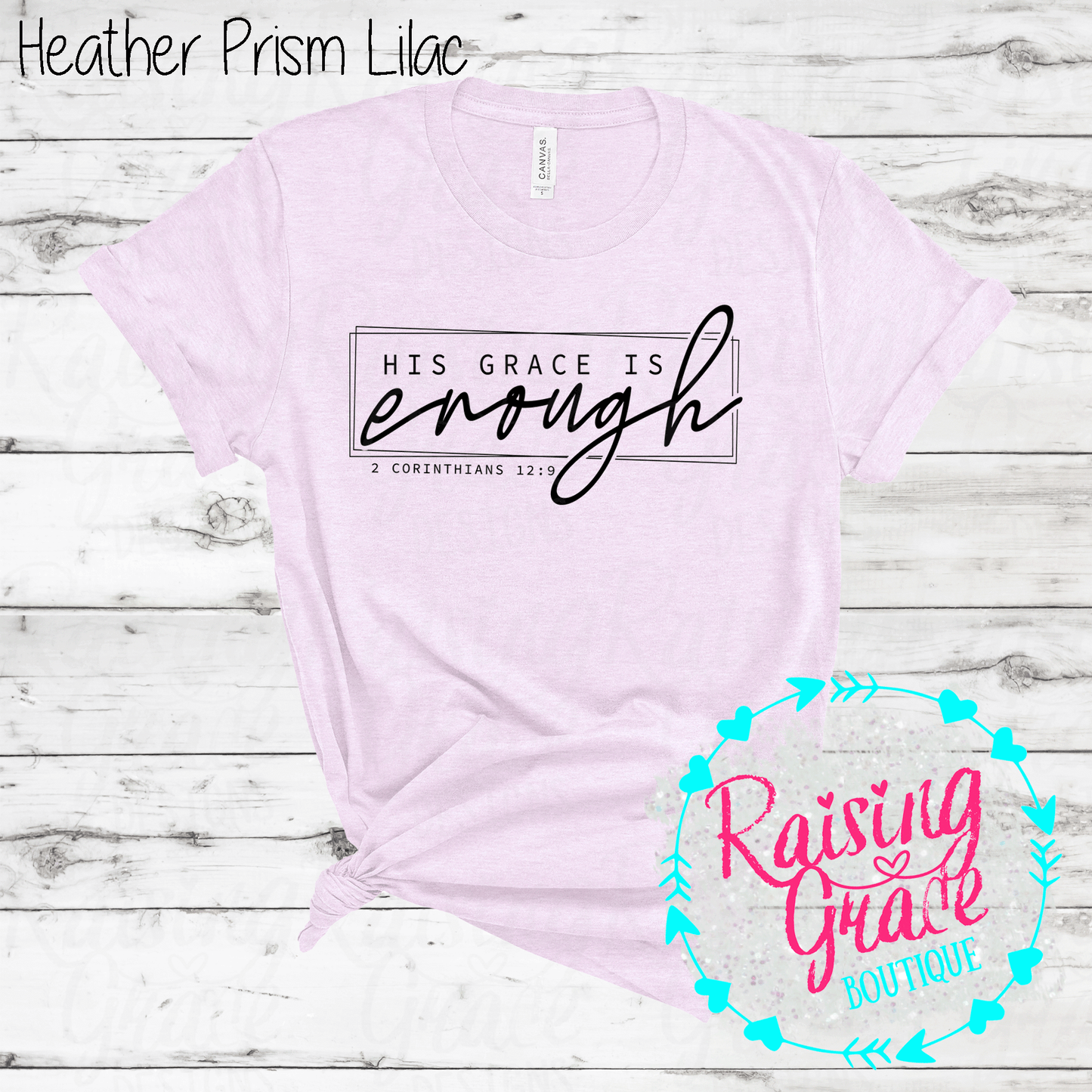 His Grace is Enough T-Shirt - (Shades of Pink and Purple)