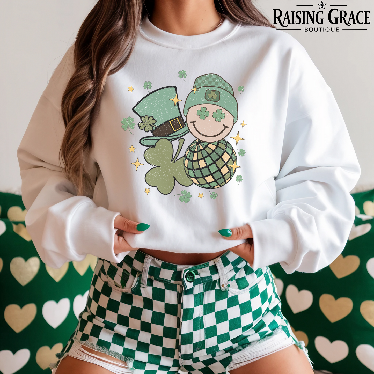 St. Patrick's Day Retro Charms - St. Patrick's Day - Adult Sweatshirt