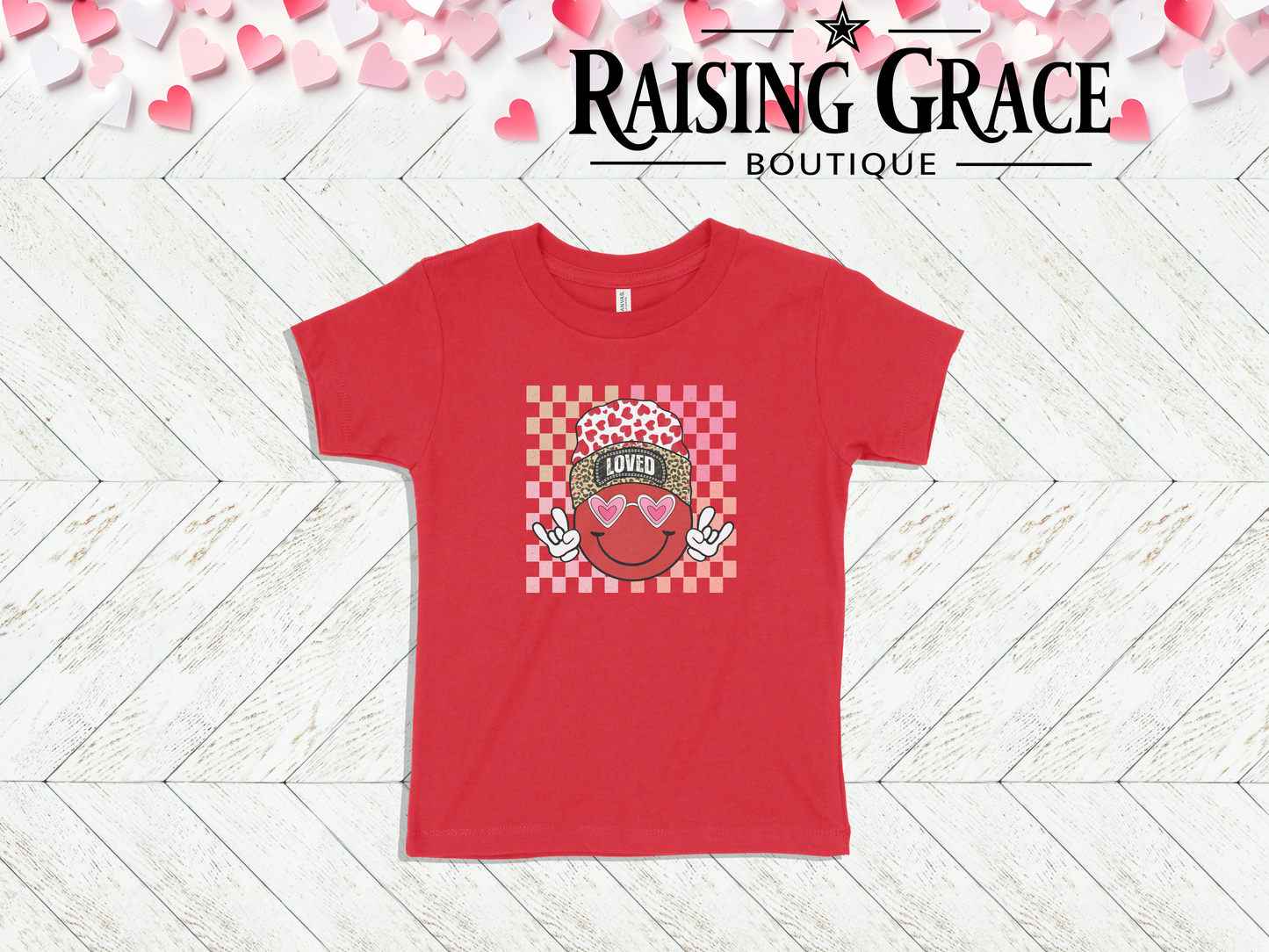 LOVED Smiley Face - Valentines - Toddler Tee