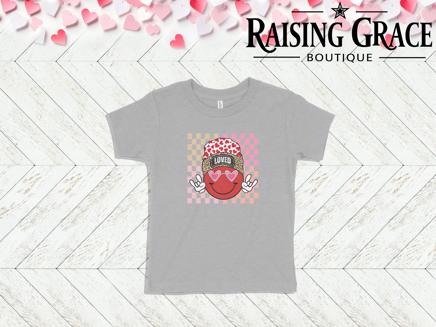LOVED Smiley Face - Valentines - Toddler Tee