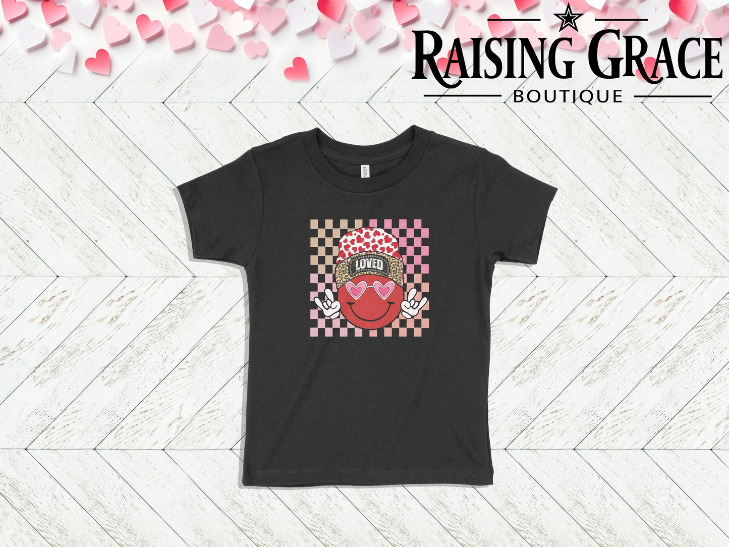 LOVED Smiley Face - Valentines - Toddler Tee