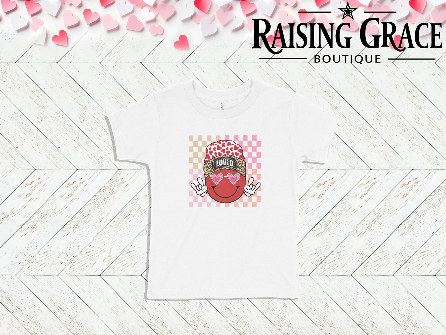 LOVED Smiley Face - Valentines - Toddler Tee
