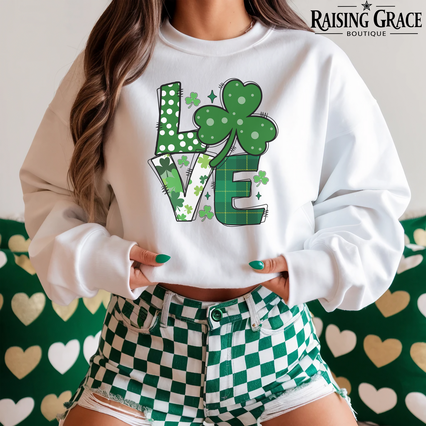 LOVE - St. Patrick's Day - Adult Sweatshirt