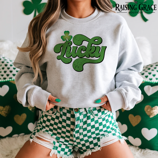 Lucky Retro - St. Patrick's Day - Adult Sweatshirt