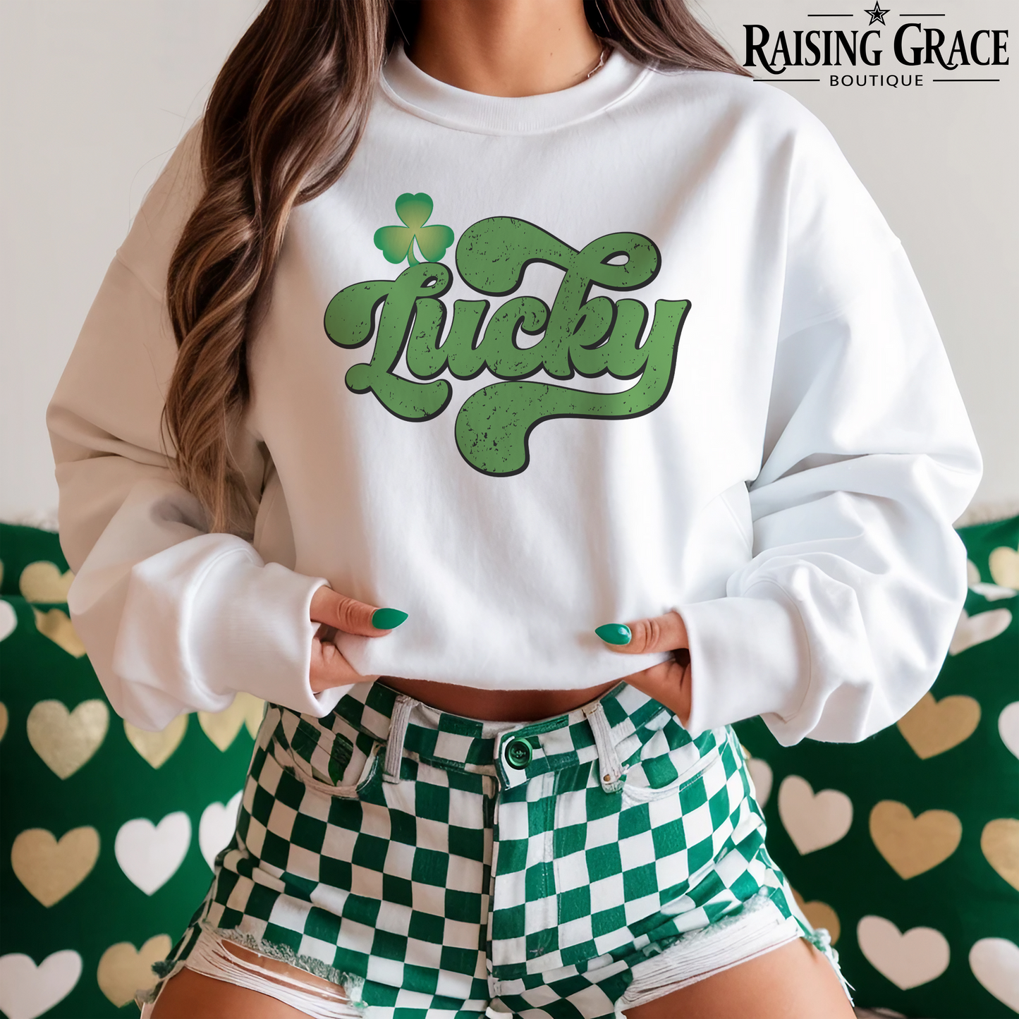 Lucky Retro - St. Patrick's Day - Adult Sweatshirt