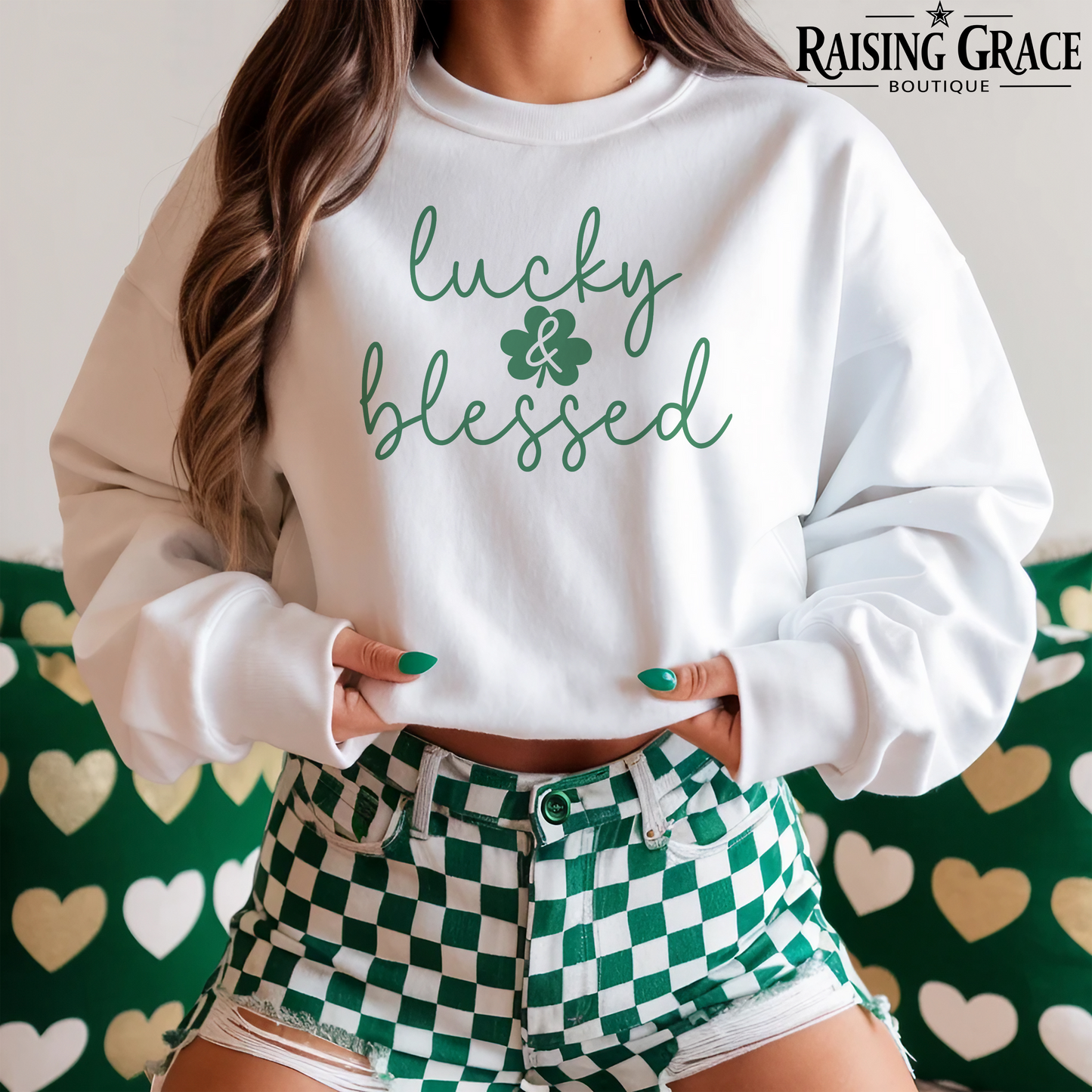 Lucky and Blessed - St. Patrick's Day - Adult Sweatshirt