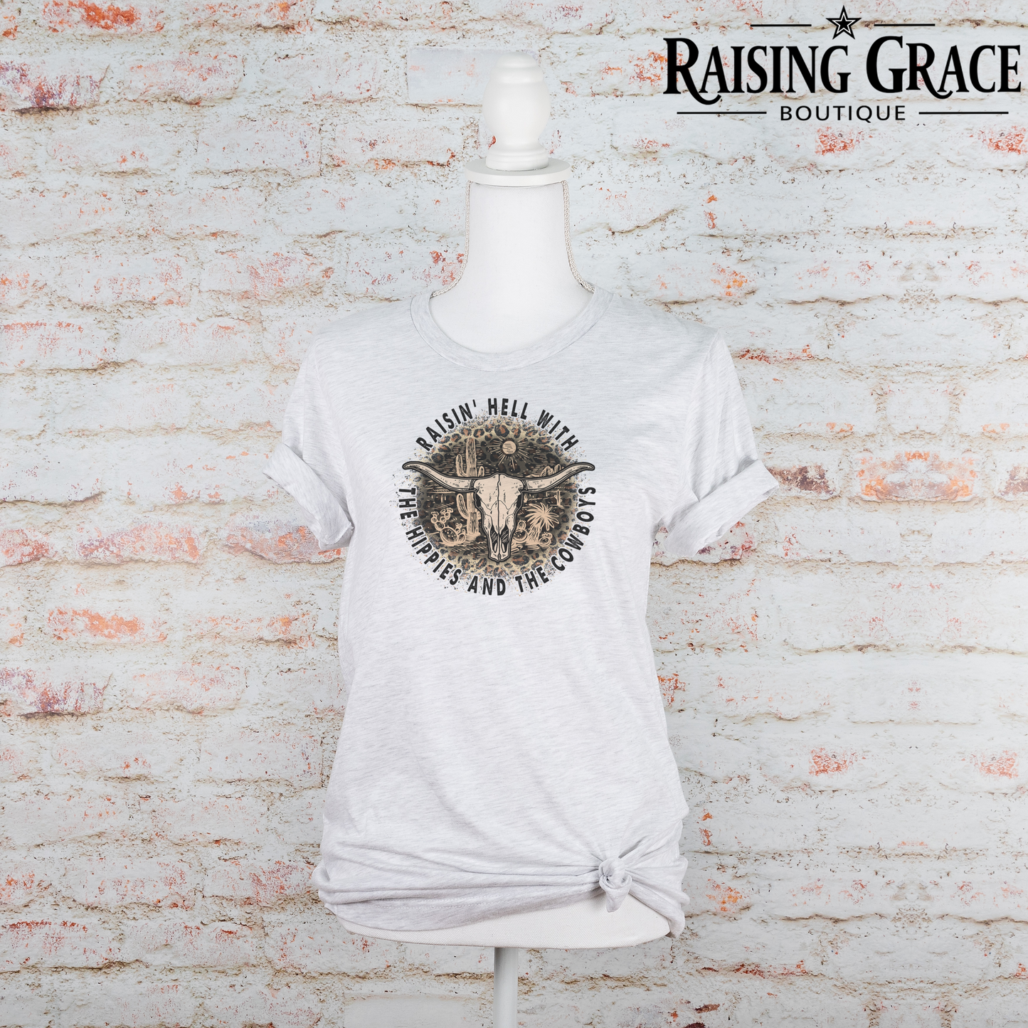 Raisin Hell with the Hippies and the Cowboys - Adult T-Shirt