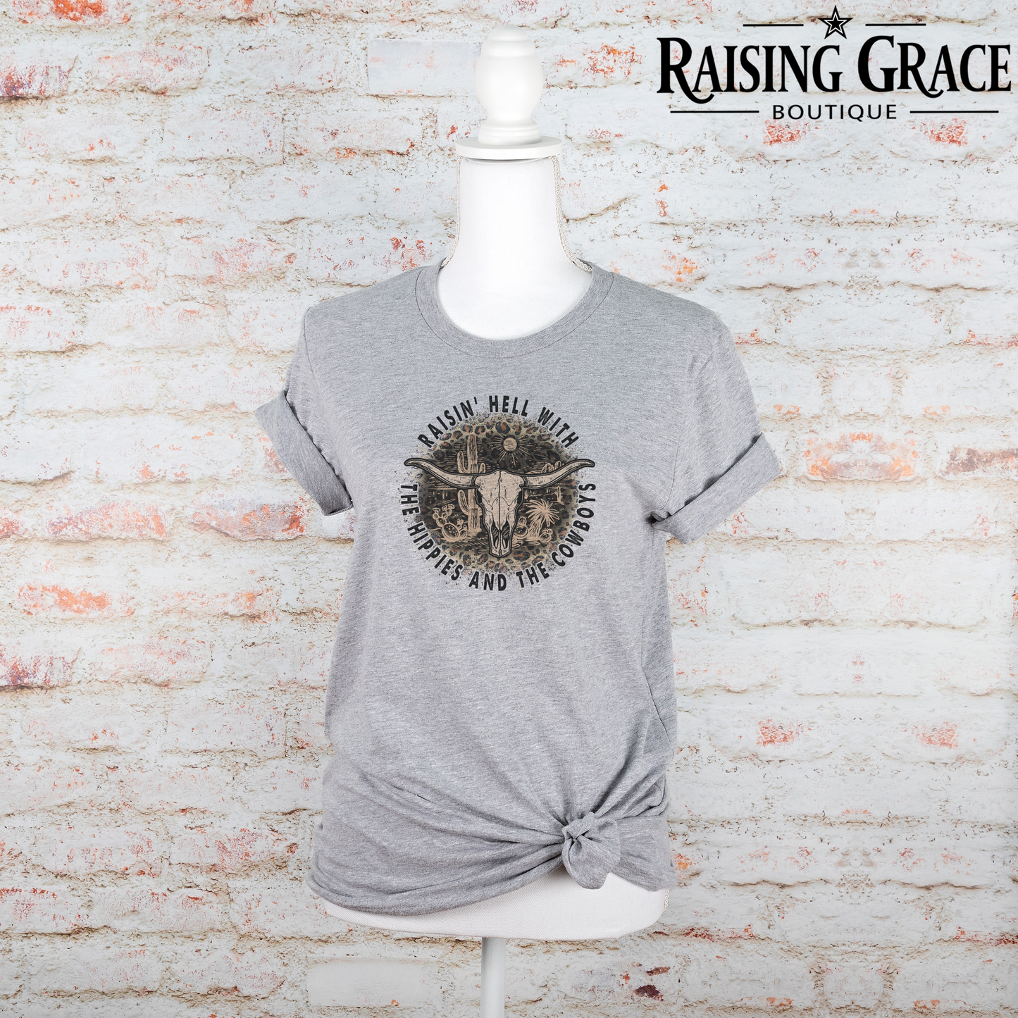 Raisin Hell with the Hippies and the Cowboys - Adult T-Shirt