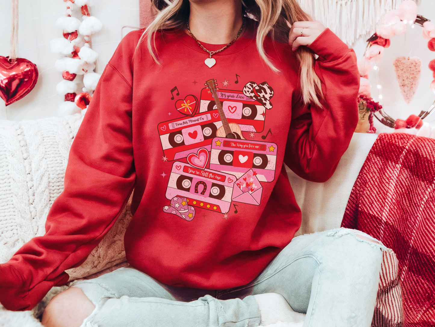 Western Valentine Cassette - Sweatshirt - Adult