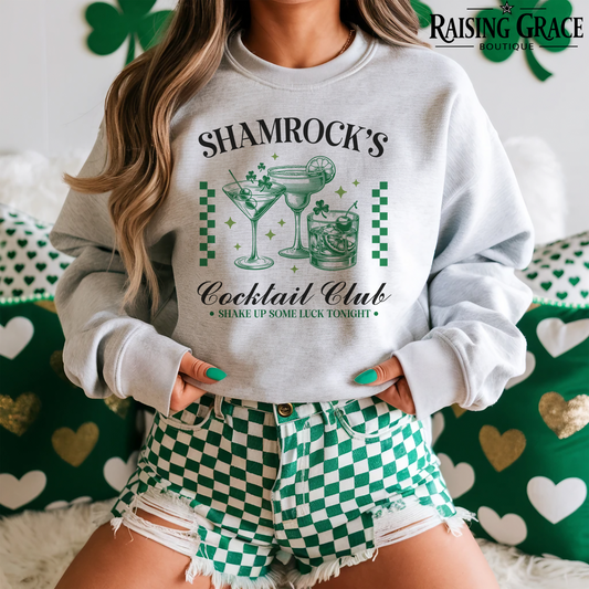 Shamrocks Cocktail Club - St. Patrick's Day - Adult Sweatshirt